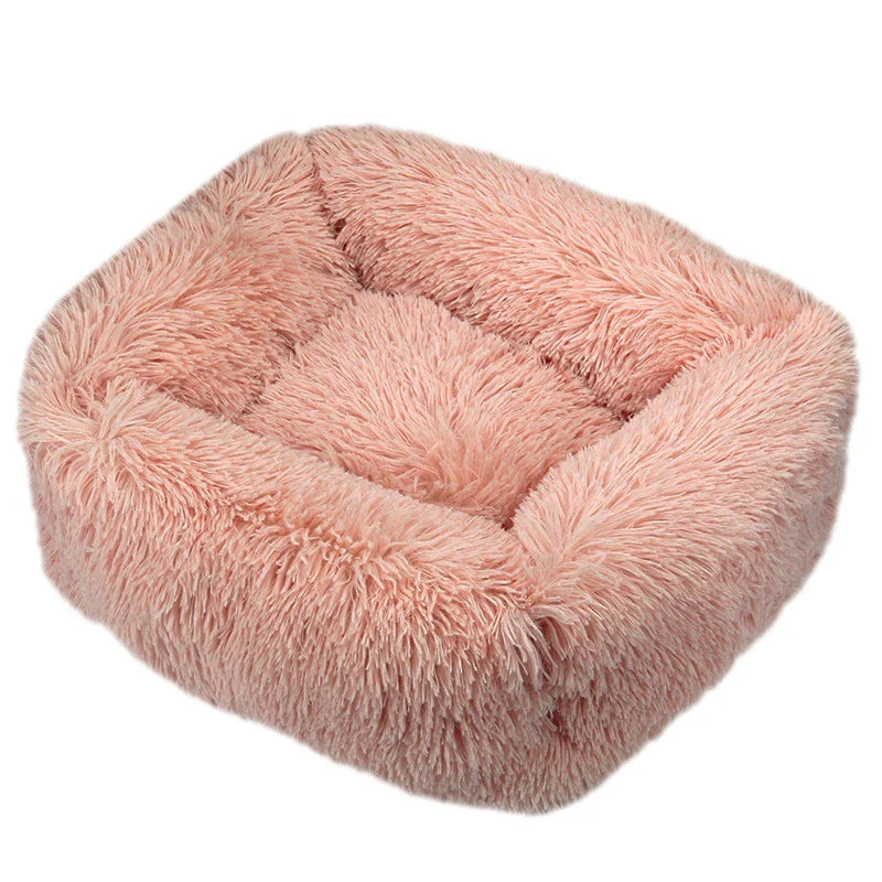 FurHaven Deluxe Dog Lounger | Long plush, washable pet bed for dogs and cats
