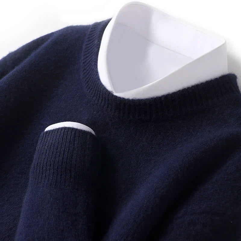 Cameron - Men's Merino Wool Crewneck Sweater