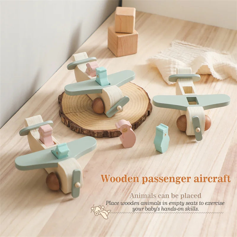 Creative Wooden Airplane Toy – For Hours of Playful Fun