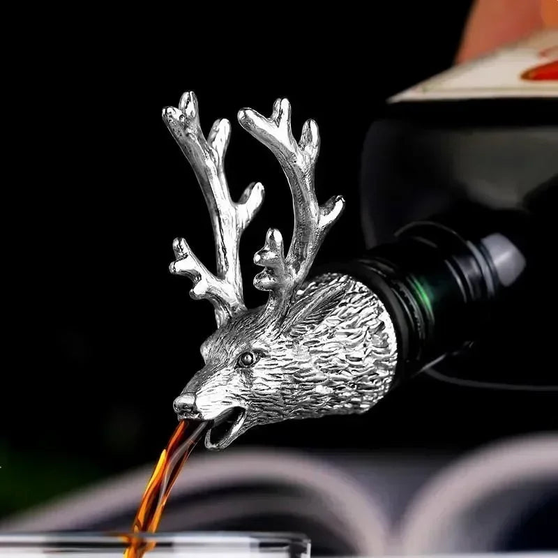 Stag Head Wine Pourer - Elegant and Functional