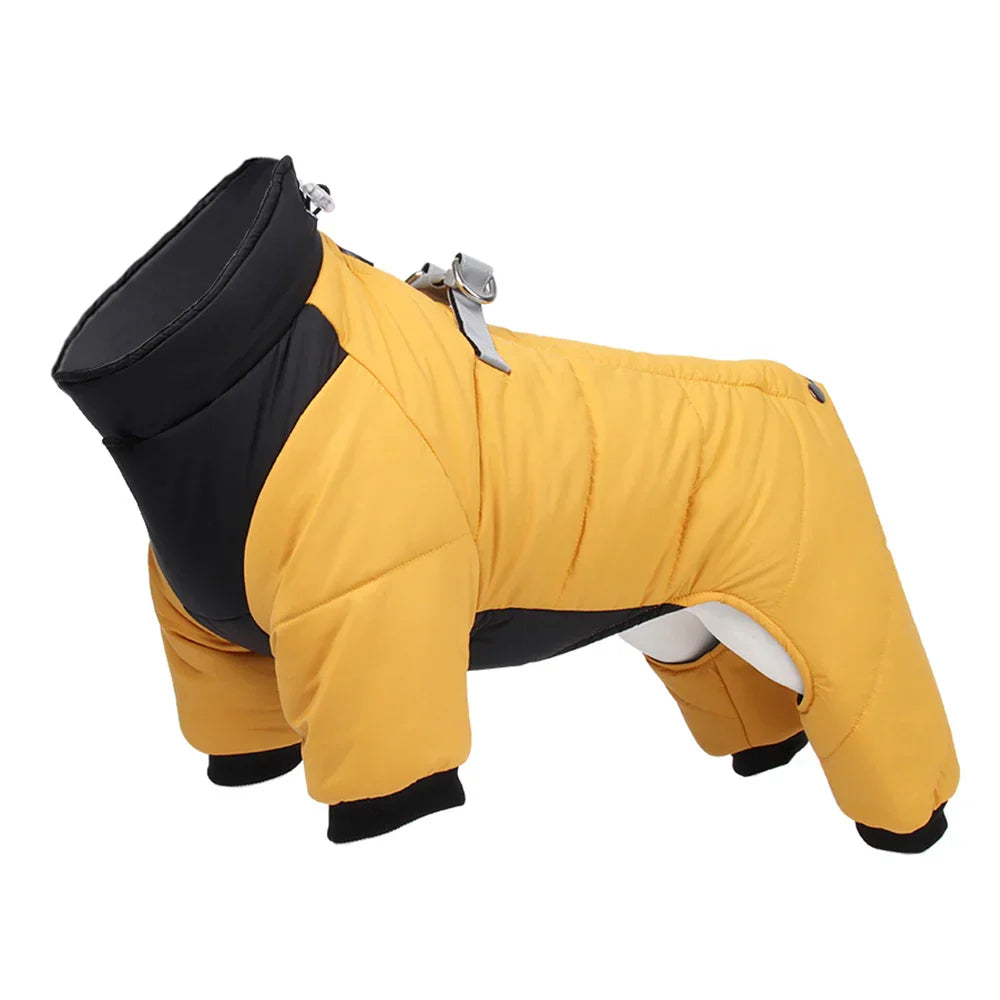 FurLuxe Waterproof Winter Coat with Harness - Dog Coat for Small and Medium-Sized Dogs