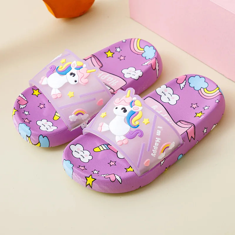 Cute Unicorn Slippers for Children – Ideal for Indoor and Bathroom Use