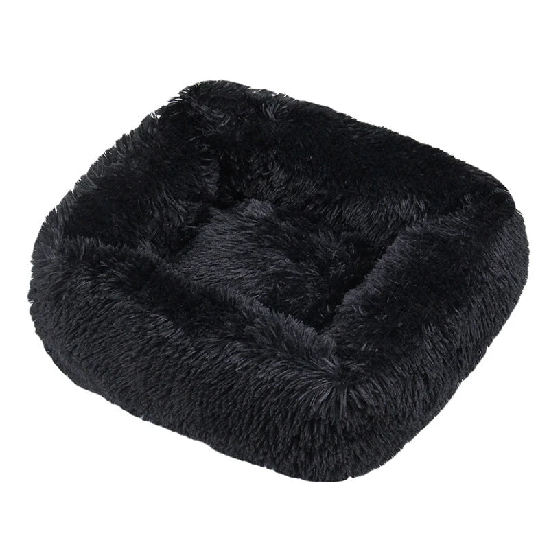 FurHaven Deluxe Dog Lounger | Long plush, washable pet bed for dogs and cats