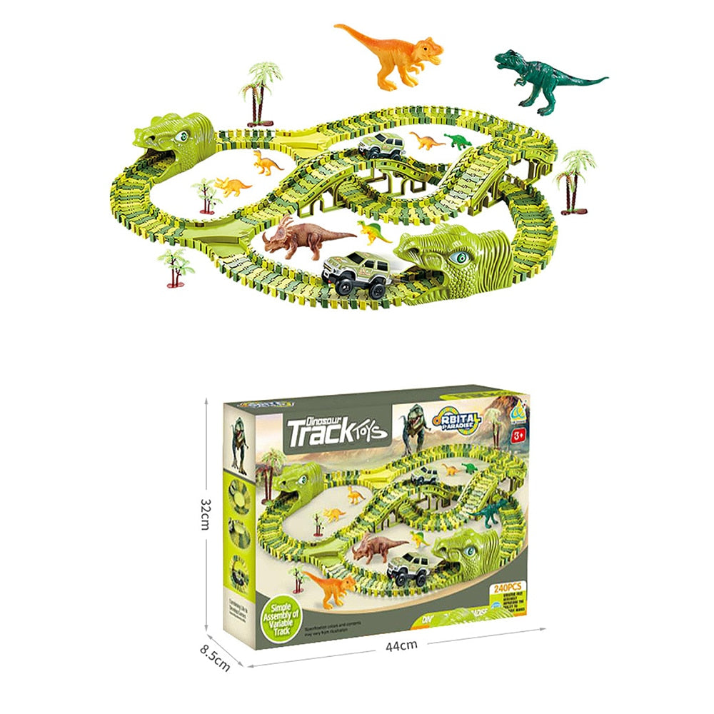 DinoTrack - Dinosaur Toy Set - 360-Degree Track