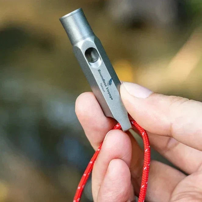 Master Your Safety: Original Boundless Voyage Titanium Whistle - Your Essential Companion for Emergencies, Survival, and Adventure