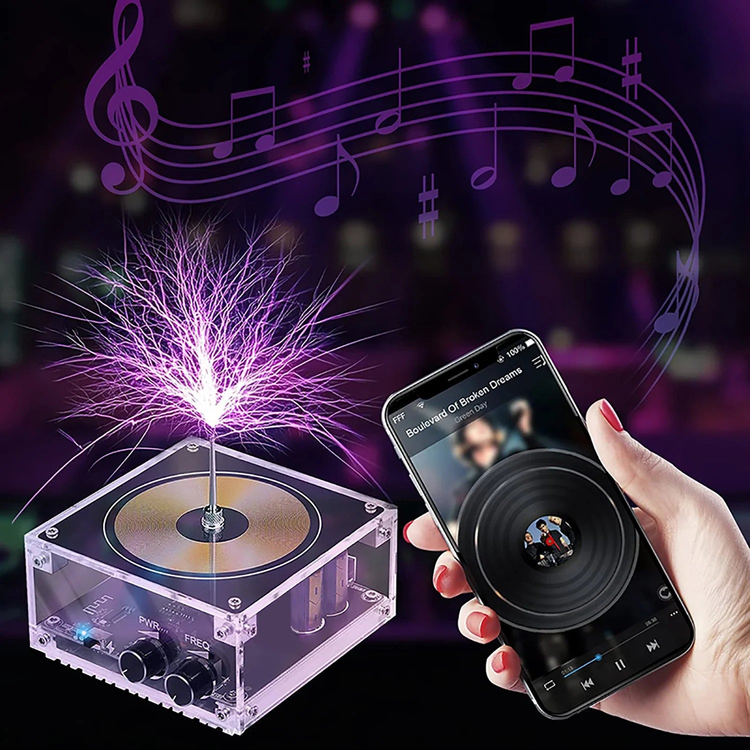 ElectraVista Lightning Speaker | Wireless Bluetooth Speaker with Customizable Light Display