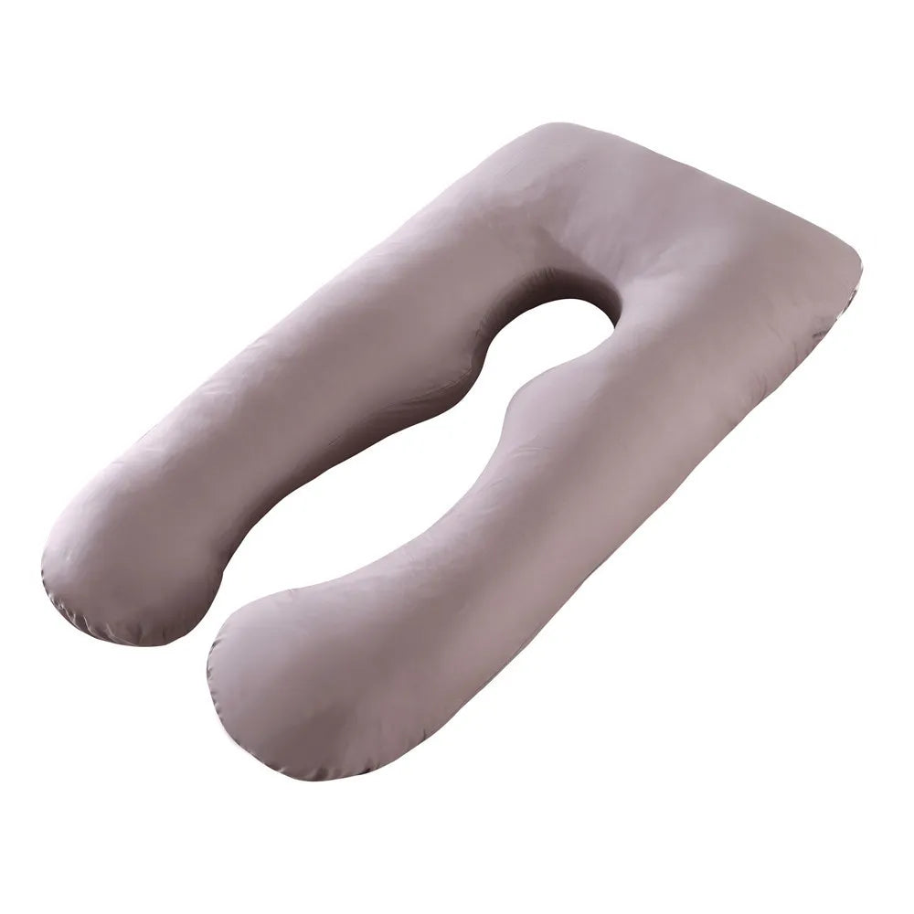 EmberLuxe U-Shaped Maternity Pillow | Soft Coral Fleece for Full Body Support and Comfort