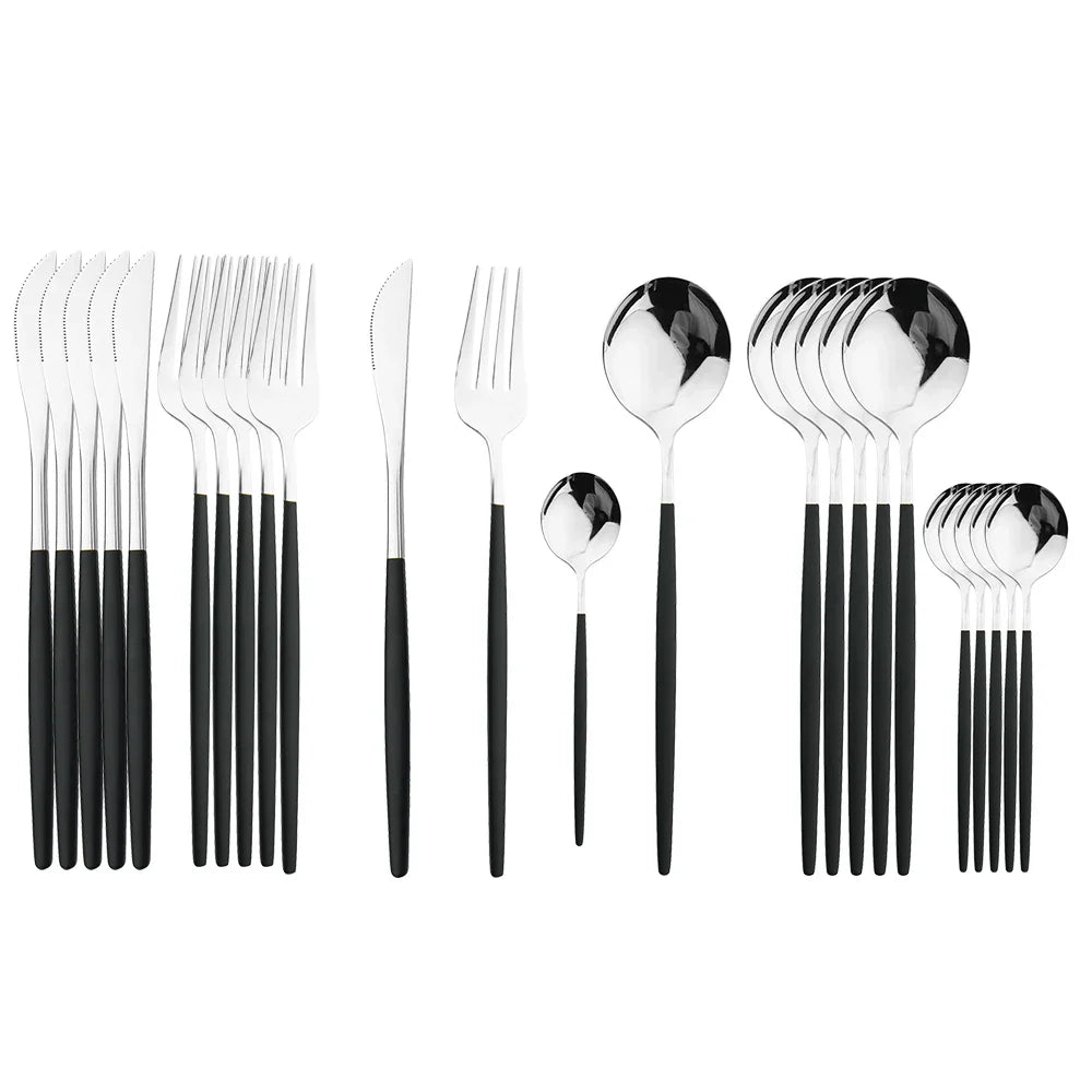 Golden Luxury Cutlery Set - For an Elegant Table Setting