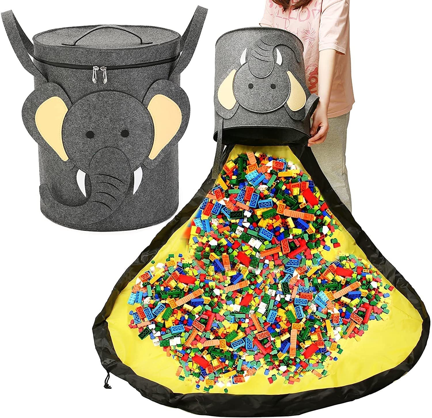 Play Mat & Storage Basket in One - Lino