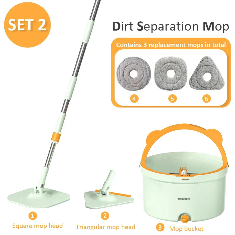 Self-Rotating Mop with Bucket - SpinMop