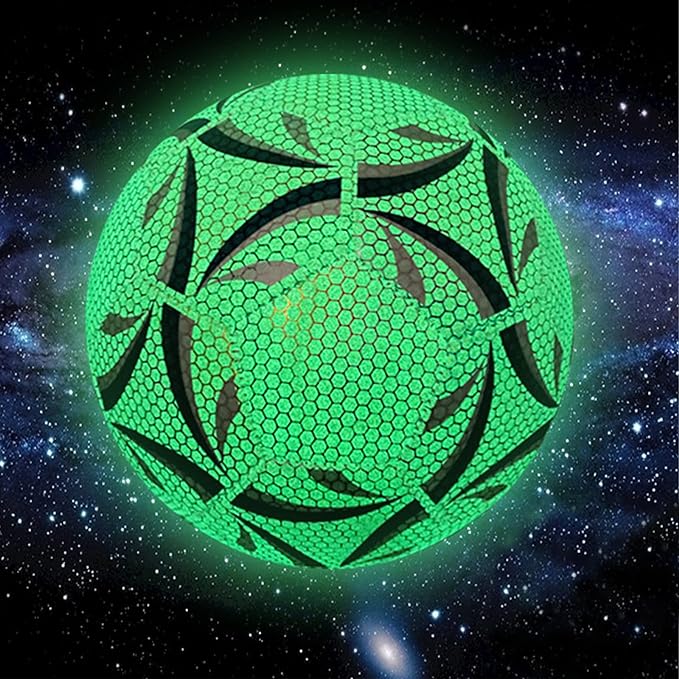 Glow Football with Reflection Effect – For Fun Play Day & Night
