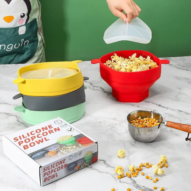 PopCrest Elite Popper | Eco-Friendly Microwave Popcorn Bowl for Healthier Snacks