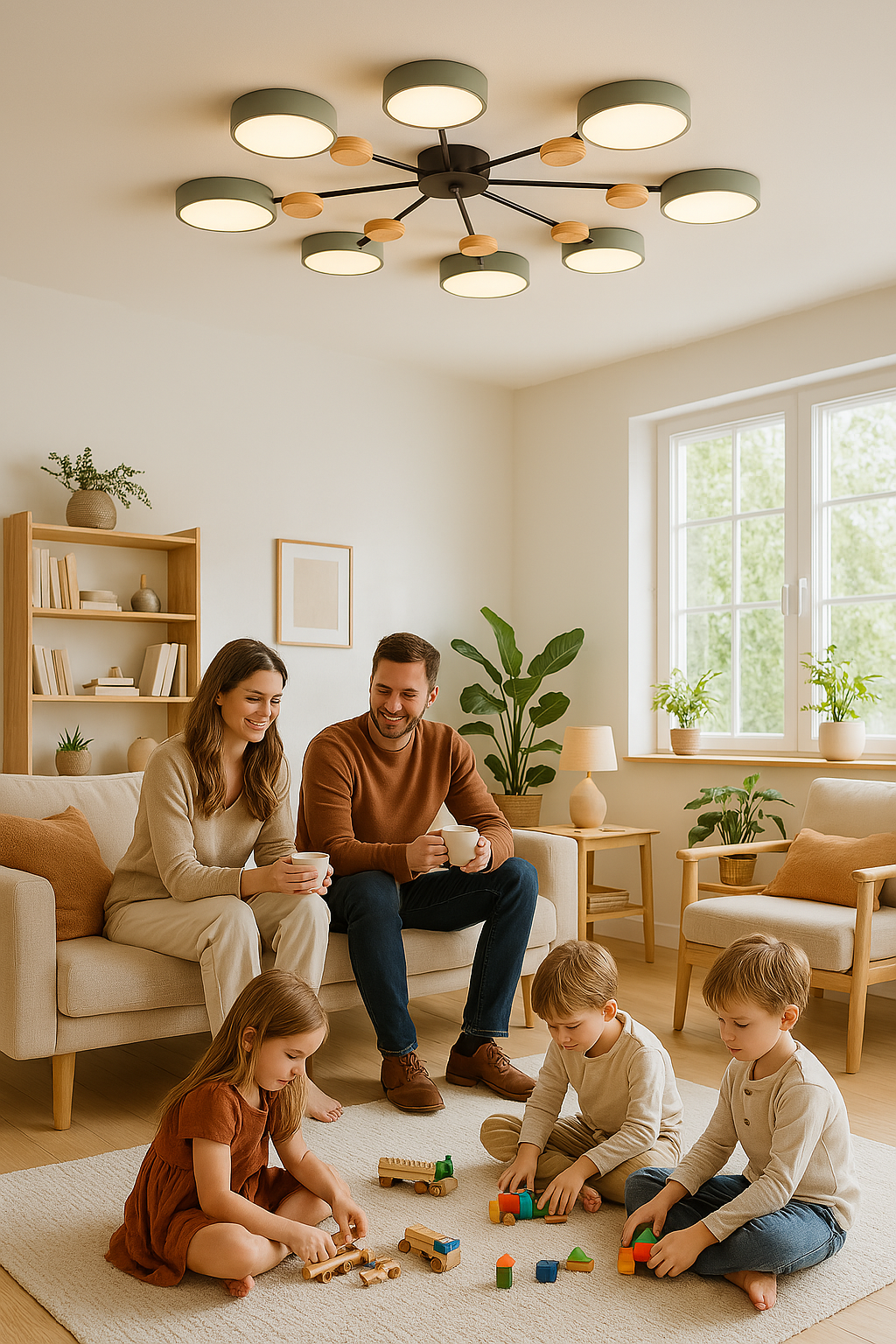 NordicGlow | Branching LED Ceiling Light in Scandi Style