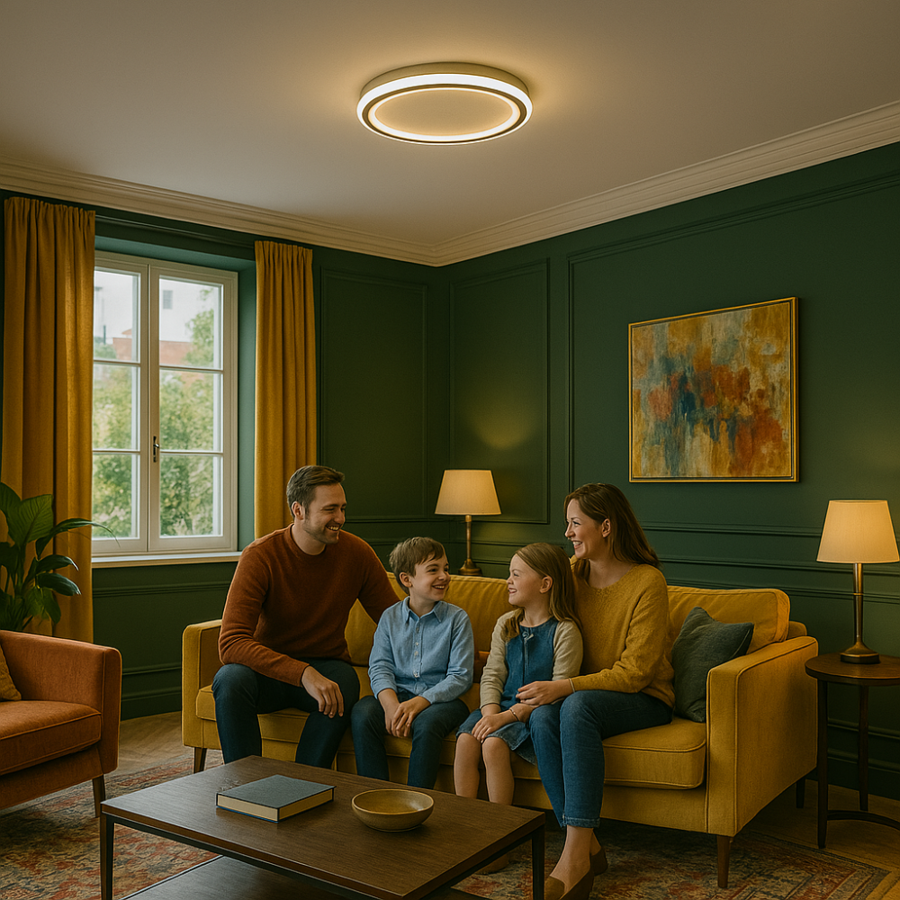Scandinavian LED Ceiling Light – Modern, Dimmable & Stylish for Living Room, Dining Room & Hallway