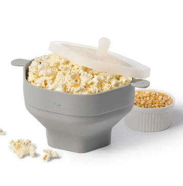 PopCrest Elite Popper | Eco-Friendly Microwave Popcorn Bowl for Healthier Snacks