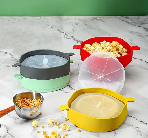 PopCrest Elite Popper | Eco-Friendly Microwave Popcorn Bowl for Healthier Snacks