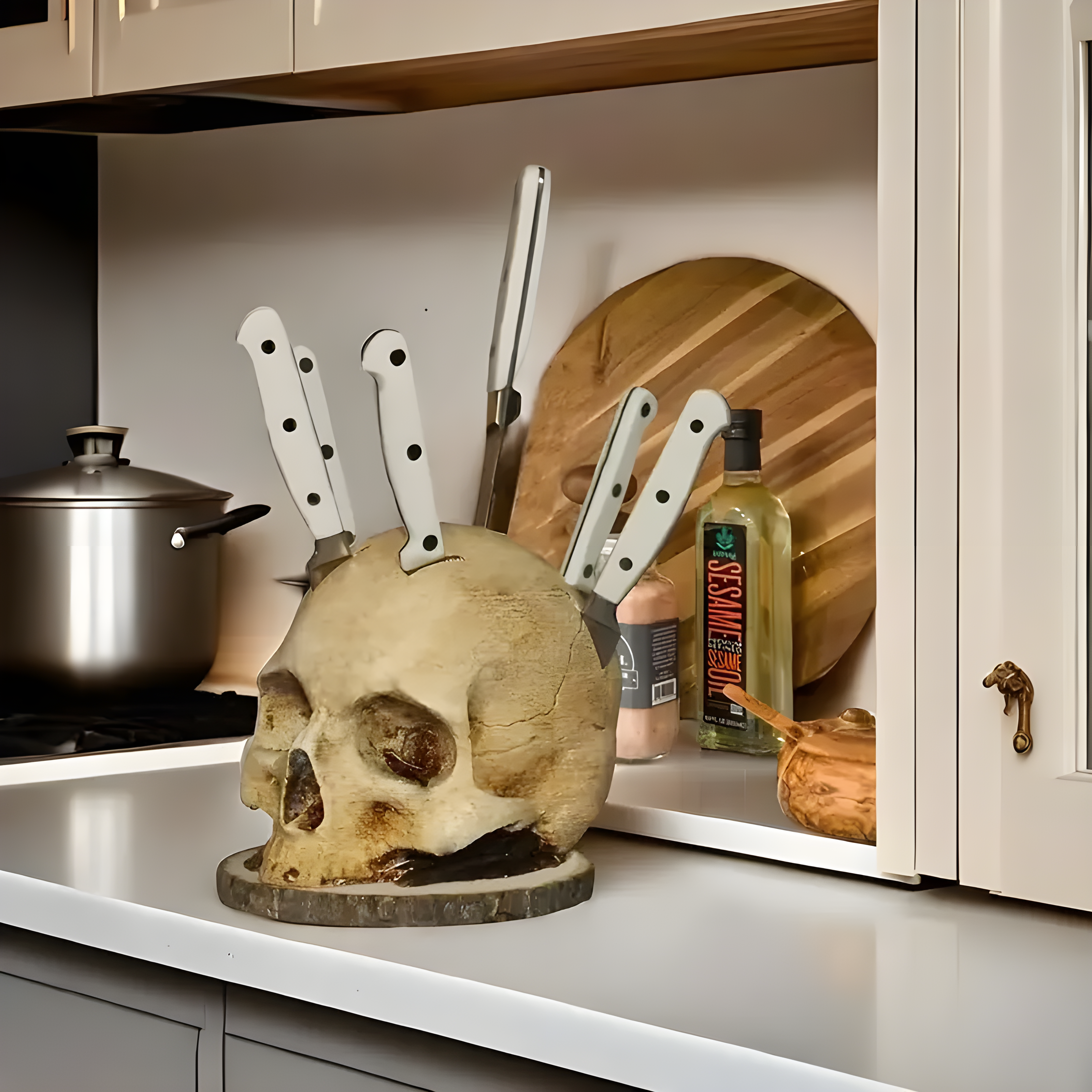 BladeSkull - Unique Skull Holder for Kitchen Knives