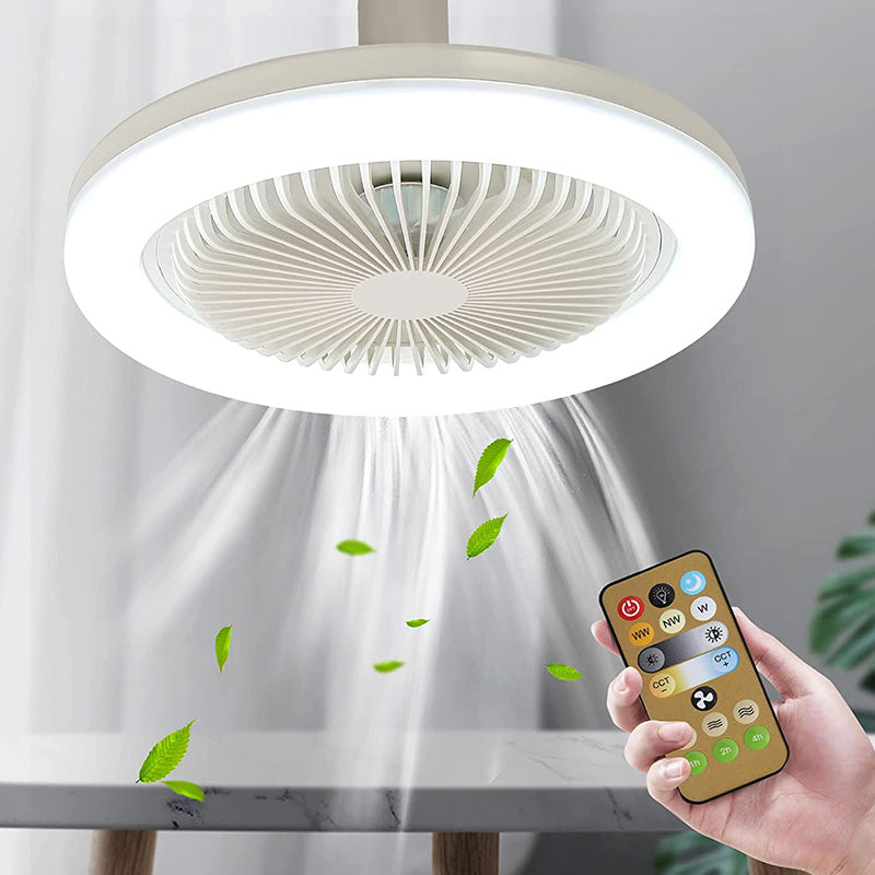 Ceiling Fan with Light, Screws into Any Light Fitting, with Remote Control