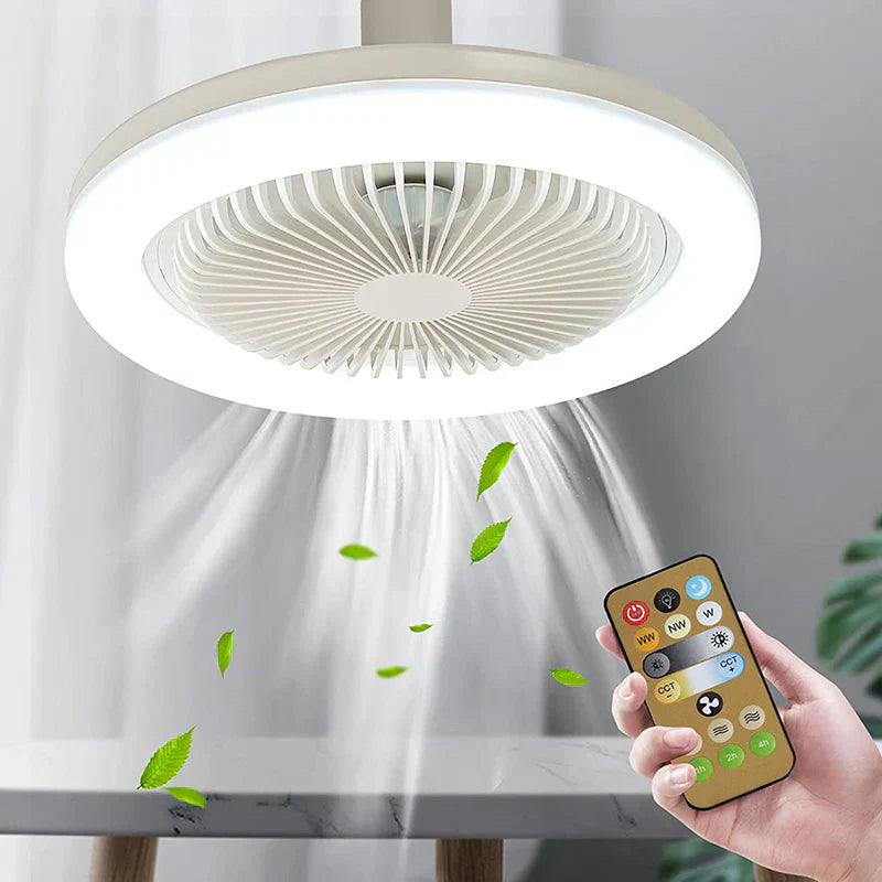 Ceiling Fan with Light, Screws into Any Light Fitting, with Remote Control