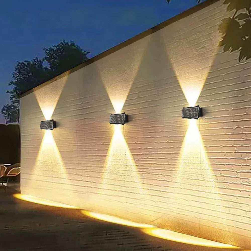 Solar Wall Lamp for Outdoors with IP65 Waterproof LED Lighting and Solar Power