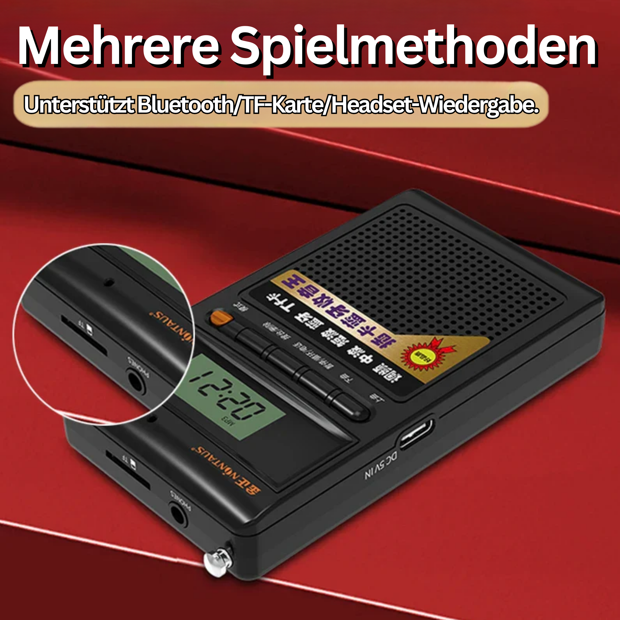 Portable Bluetooth Radio and MP3 Player - SoundPocket Mini