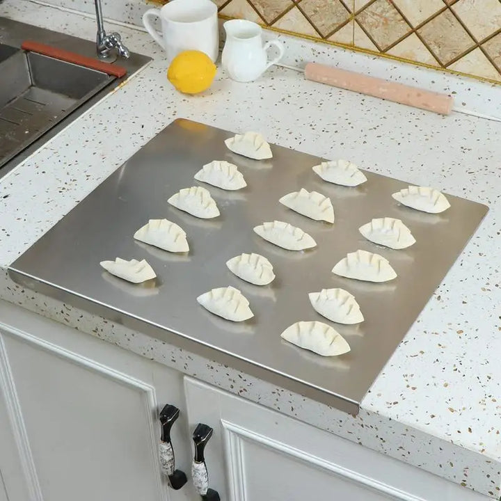 Stainless Steel Cutting Board with Non-Slip & Raised Edge - SteelEdge