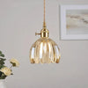 Opaliere Retro Flower Pendant Lamp | Handcrafted glass hanging light with warm glow for bedroom, bar, and restaurant ambiance