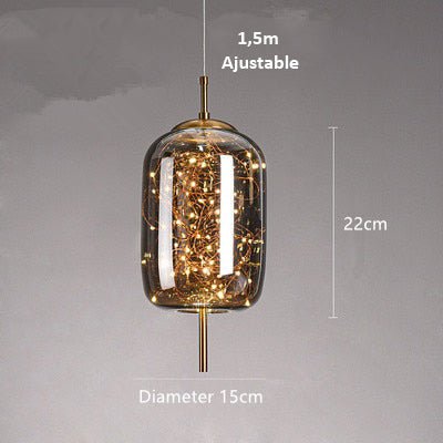 AstraGlow Modern Suspension Light | Luxury LED Bedside Hanging Lamp
