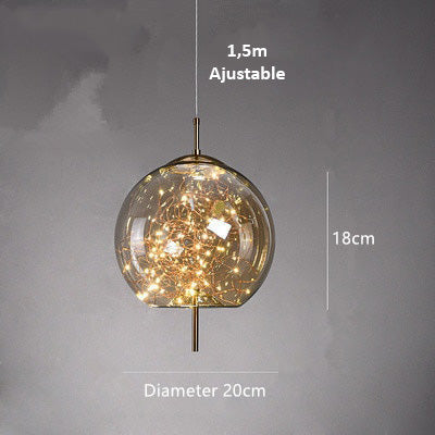 AstraGlow Modern Suspension Light | Luxury LED Bedside Hanging Lamp