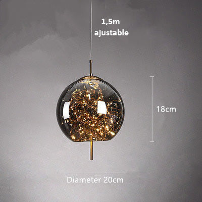 AstraGlow Modern Suspension Light | Luxury LED Bedside Hanging Lamp