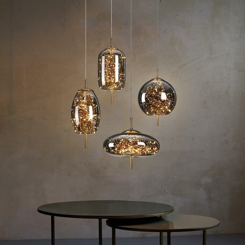 AstraGlow Modern Suspension Light | Luxury LED Bedside Hanging Lamp