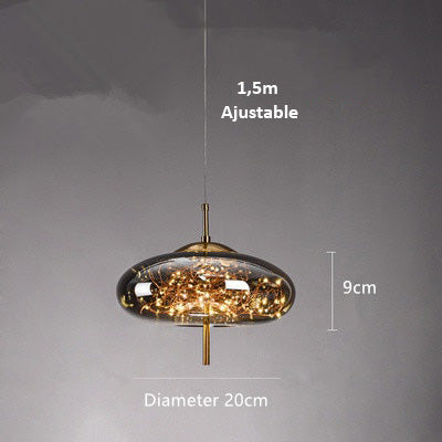 AstraGlow Modern Suspension Light | Luxury LED Bedside Hanging Lamp