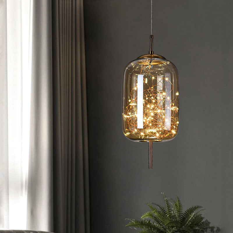 AstraGlow Modern Suspension Light | Luxury LED Bedside Hanging Lamp