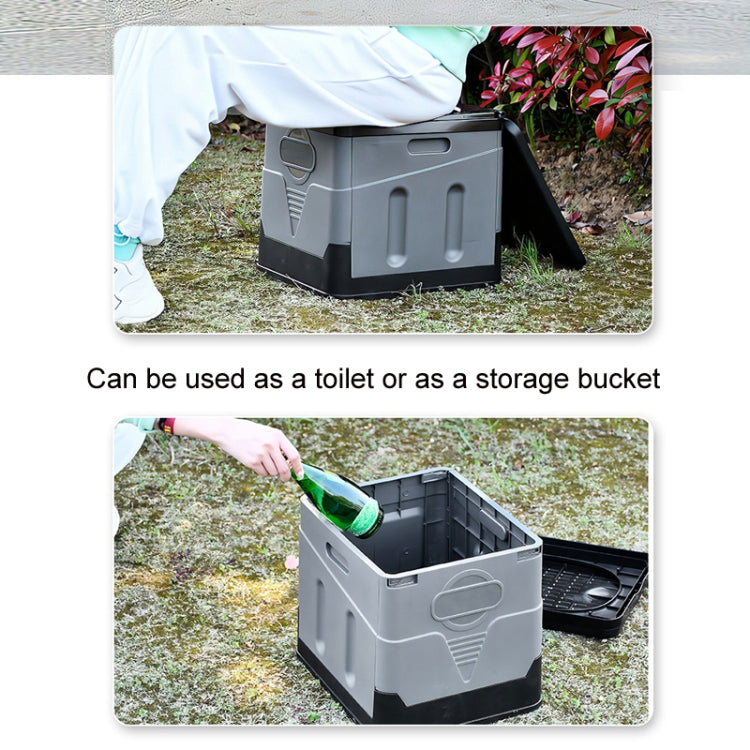 Sandsberg | Auto Folding Portable Toilet Outdoor Emergency Mobile Toilet (Dark Grey)