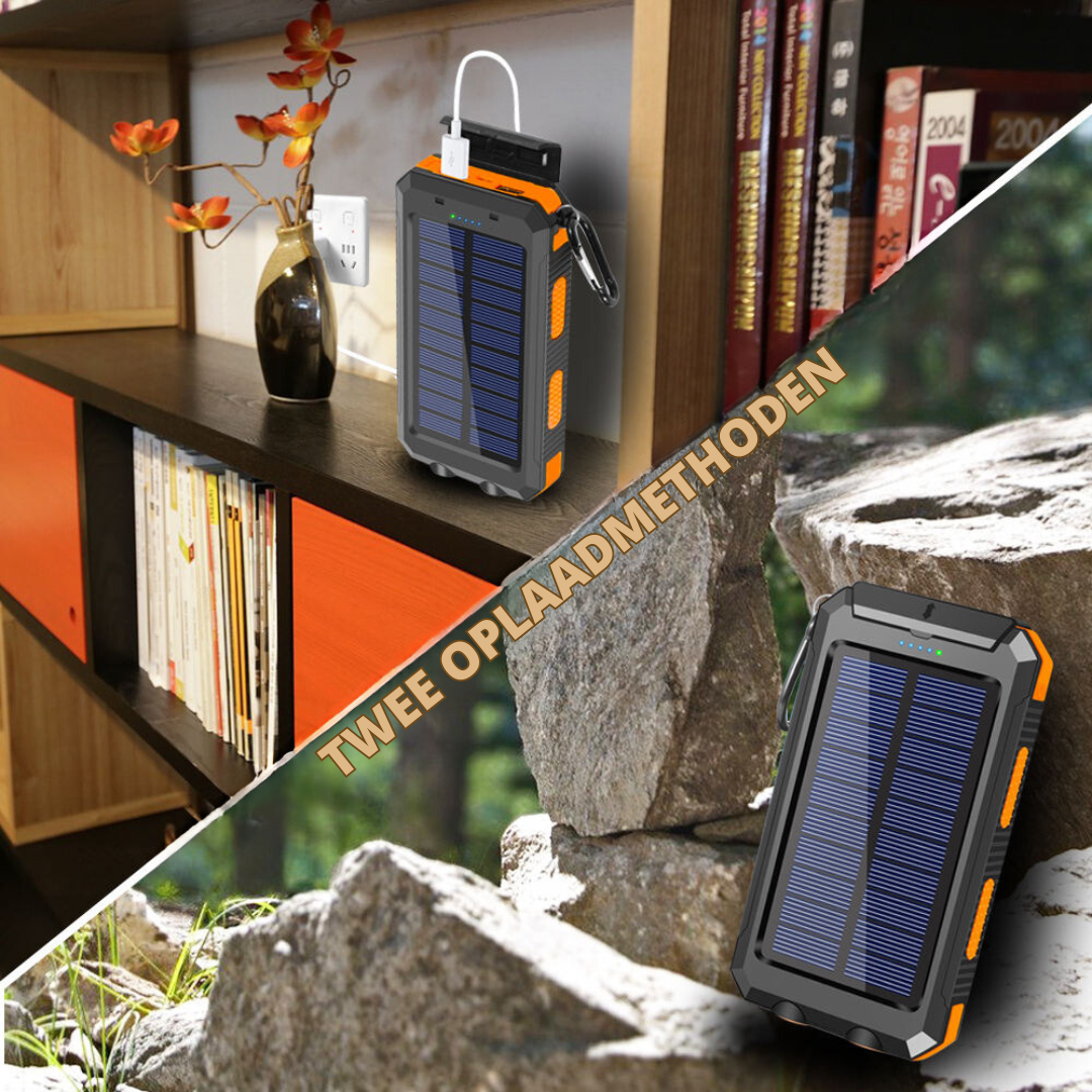 ChargeMaster Solar Powerbank | High-Capacity Portable Charger for Active Lifestyles