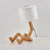 TechnoWood Robot Desk Lamp | Creative wooden reading light for home & office