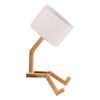 TechnoWood Robot Desk Lamp | Creative wooden reading light for home & office