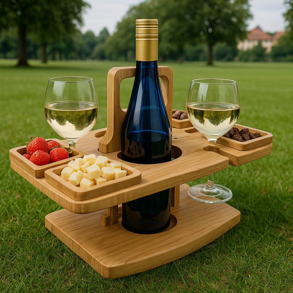 Portable Wooden Picnic Wine Table – WineNest
