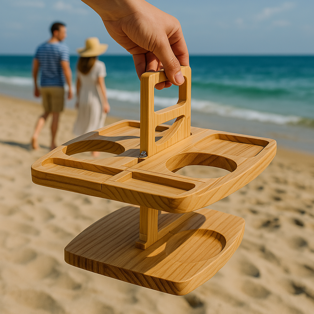 Portable Wooden Picnic Wine Table – WineNest