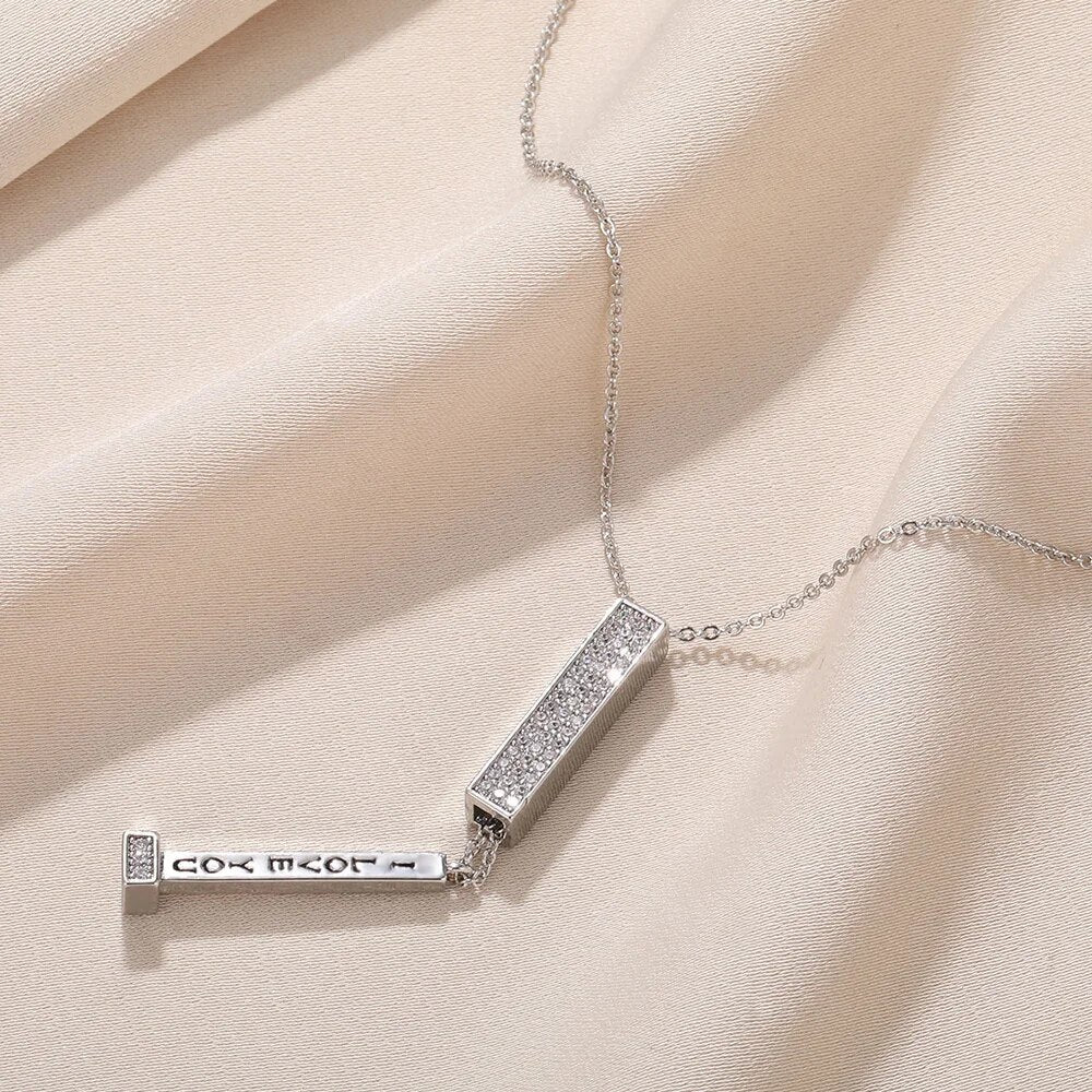 AmaraBloom Luxury Keepsake Necklace | Engraved zirconia pendant for cherished connections