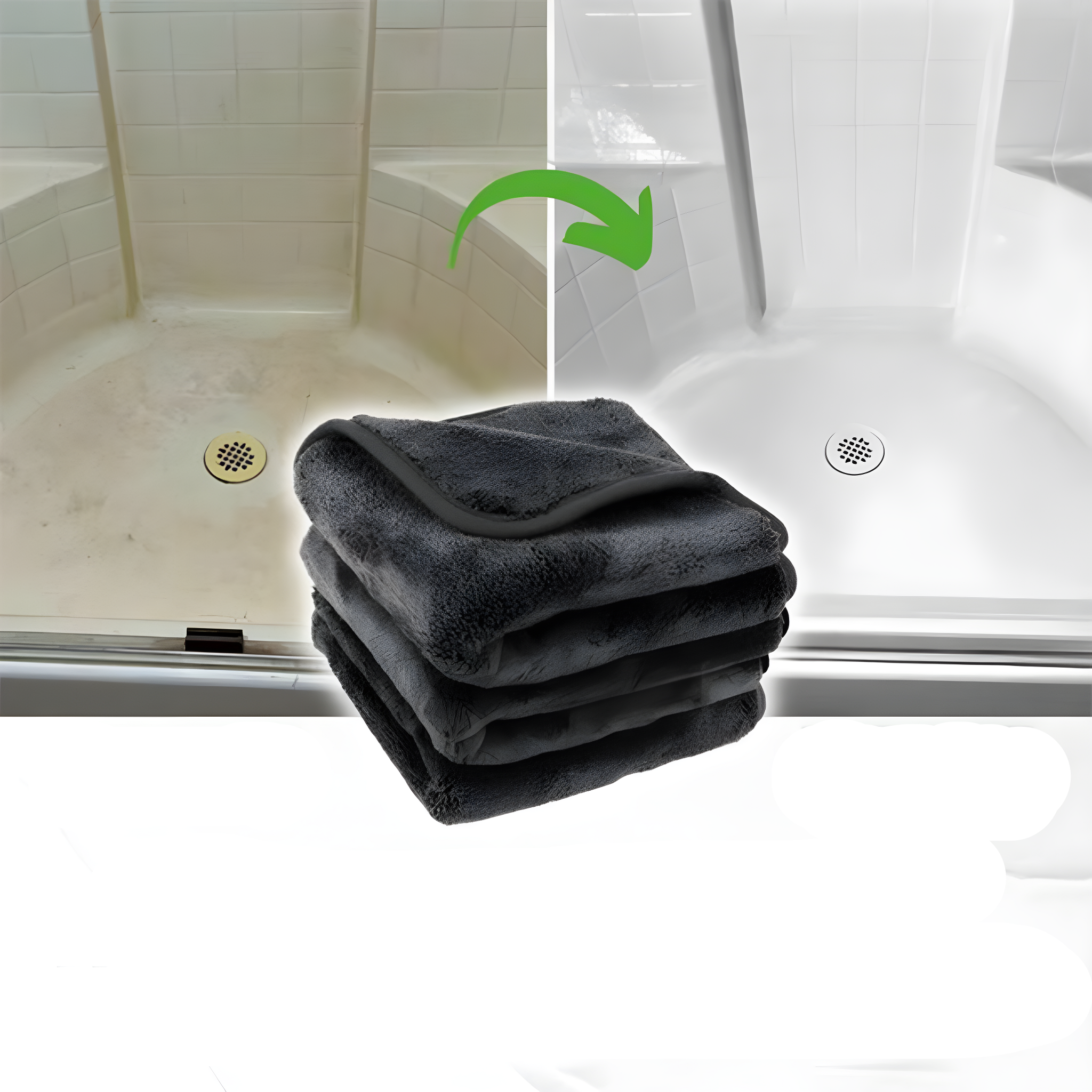 CrystalDry Premium Microfiber Cloth | Extra-Absorbent Cleaning Towel for Cars, Windows & Kitchens