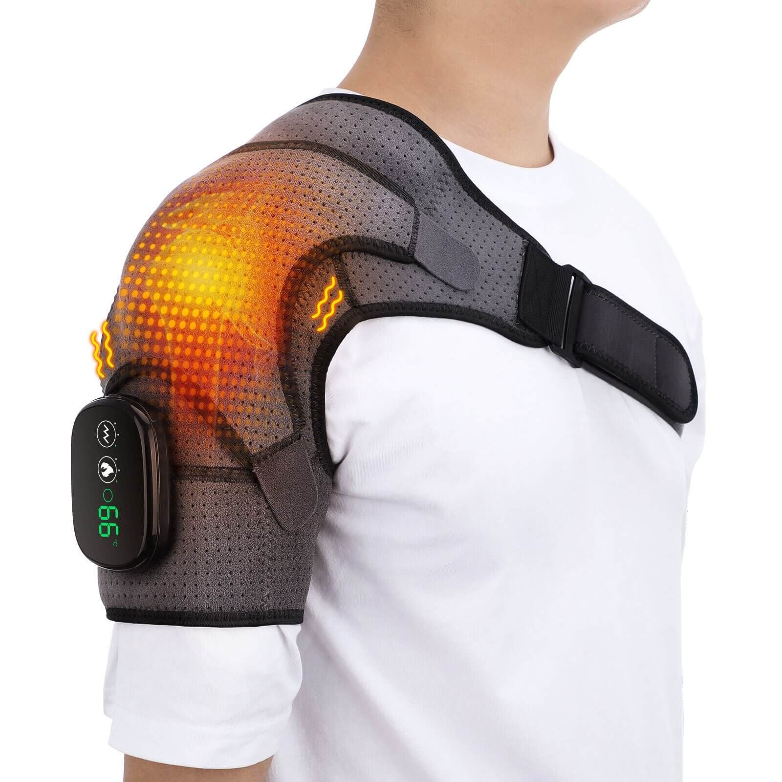 Portable Shoulder Massager with Heat Therapy – ThermoFlex Pro