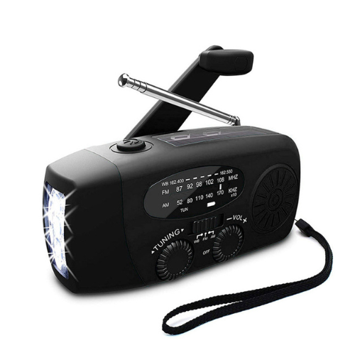 Self-Powered Emergency Radio – Hand-Crank, Solar, Torch & Power Bank – FM/AM Radio, Essential for Disasters and Emergencies
