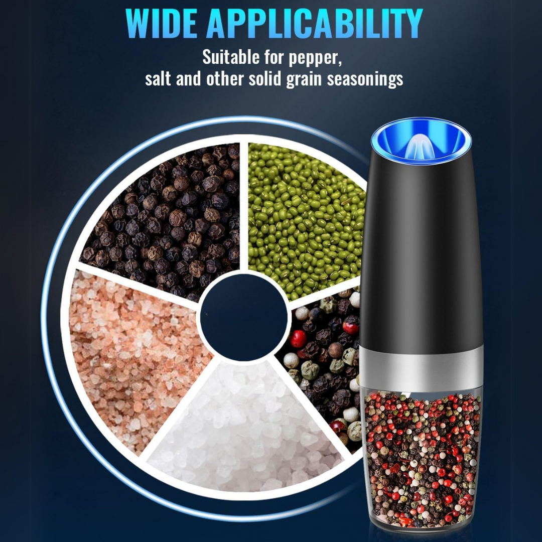 Rechargeable Electric Pepper and Salt Mill Set - GrindMaster Duo