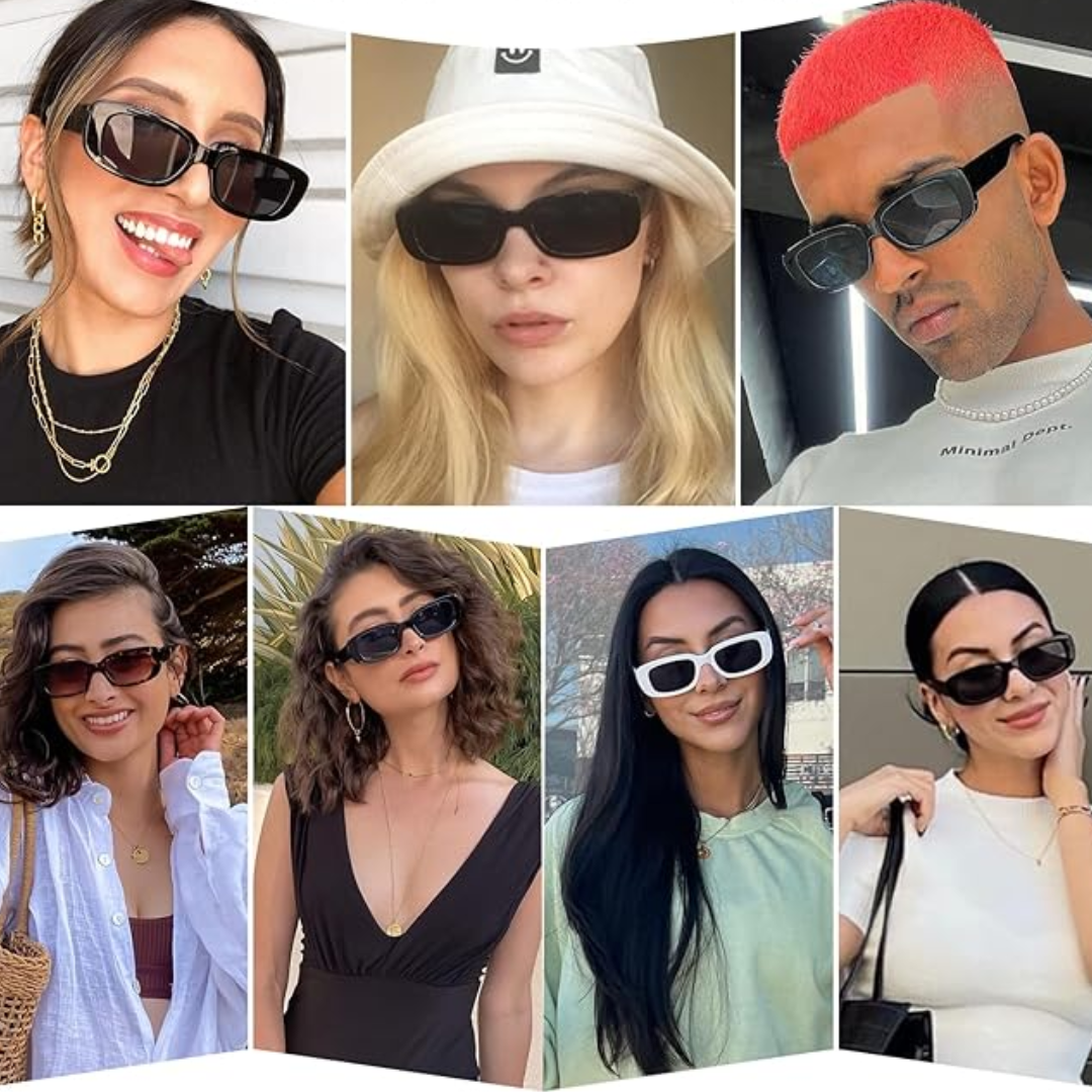 Rectangular Retro Y2K Sunglasses for Summer 2025 - Aria