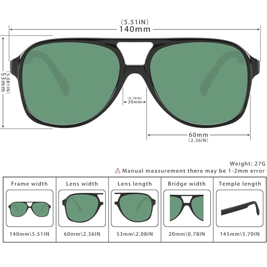 Retro Aviator Sunglasses - Indy, Summer 2025 Edition