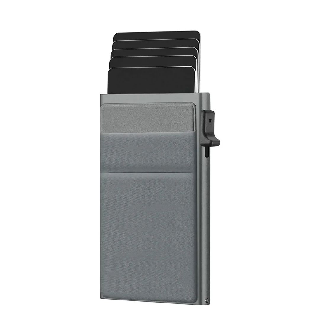 Smart RFID Credit Card Holder - Slim Mini Metal Wallet for Men