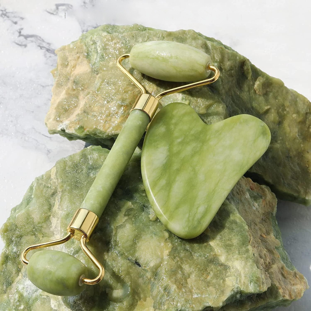 Instant Glow Gua Sha & Jade Roller Set