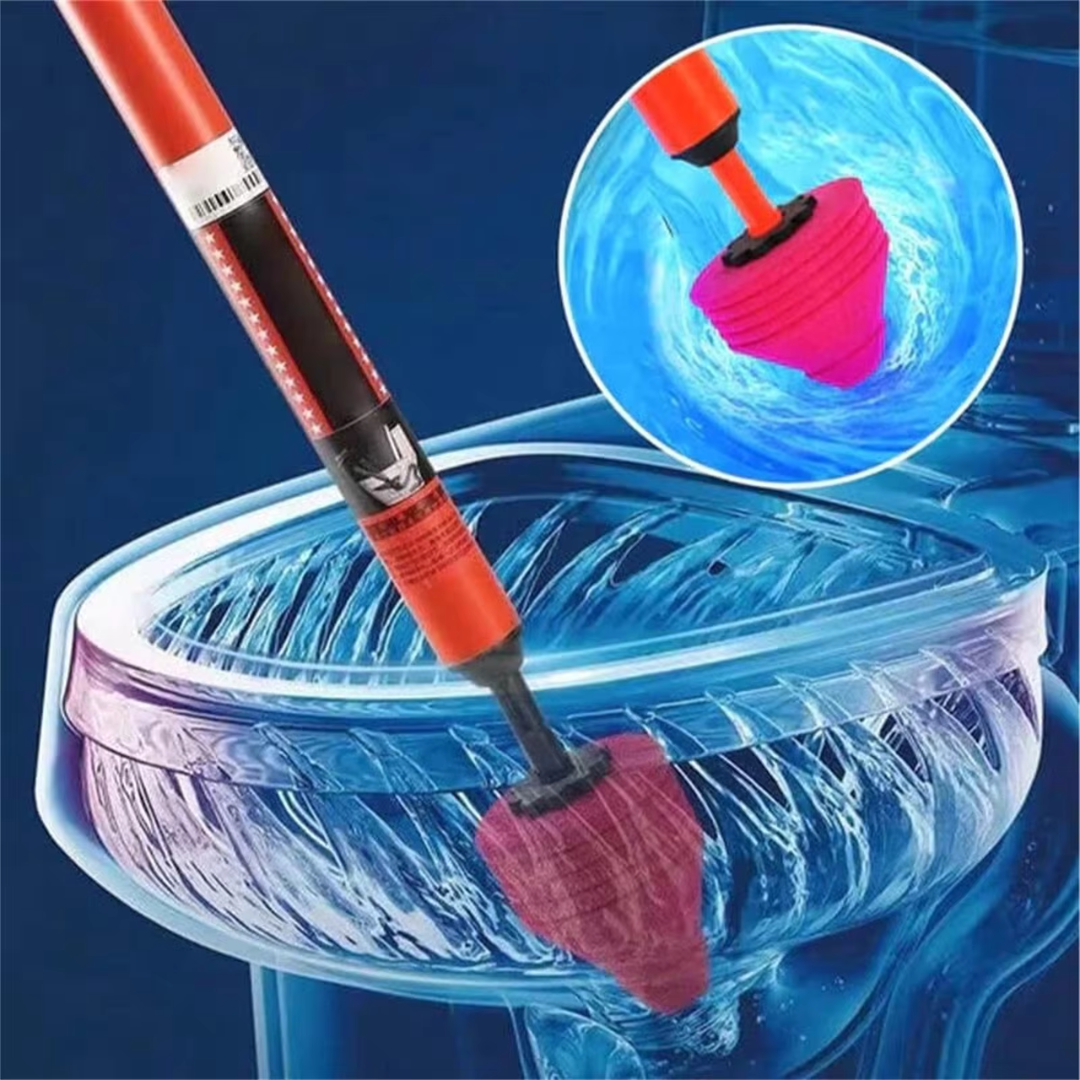 AirBlast Pro High-Pressure Drain Cleaner | Powerful Pneumatic Plunger for Toilets, Sinks, and Drains