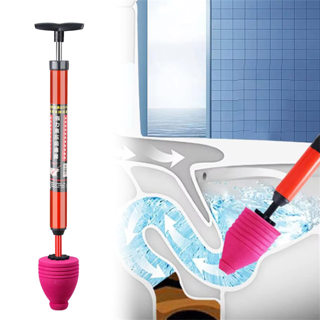 AirBlast Pro High-Pressure Drain Cleaner | Powerful Pneumatic Plunger for Toilets, Sinks, and Drains